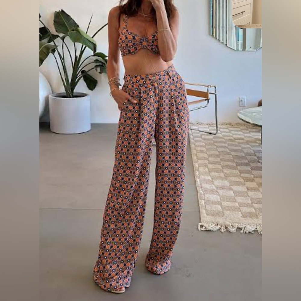 Orange Patterned Women's Complete Set - image 2